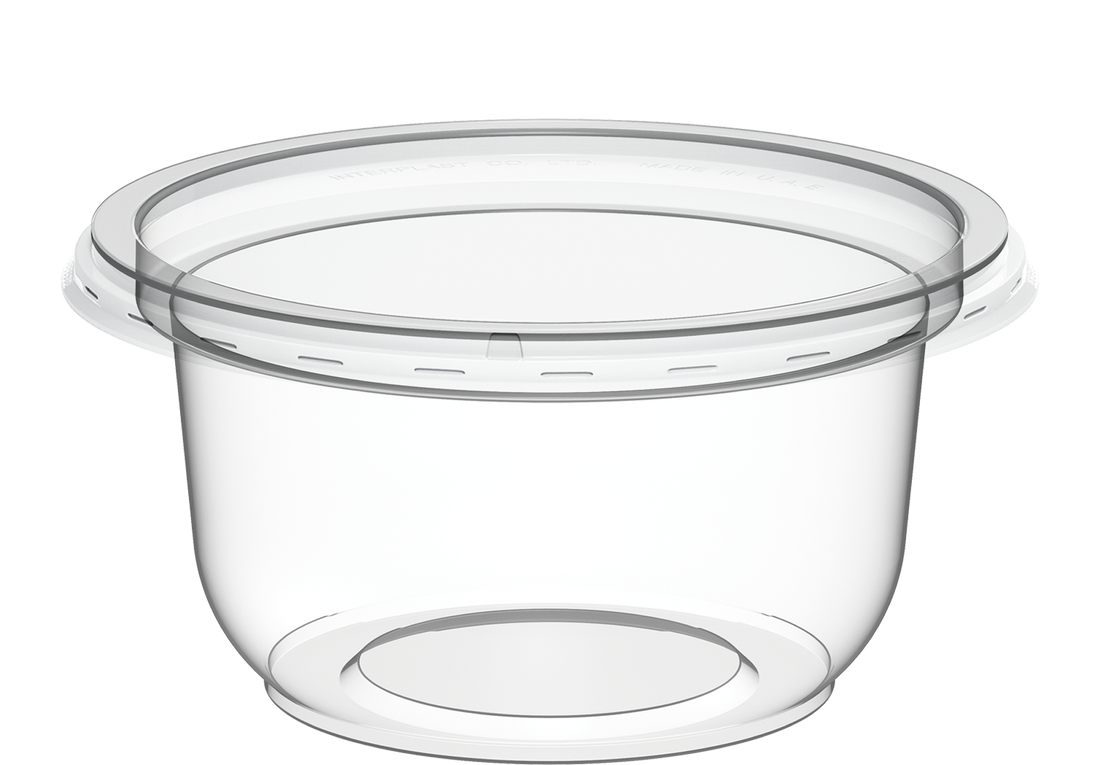 750 ml Pack of 10 Black Microwave Containers with Clear Lids