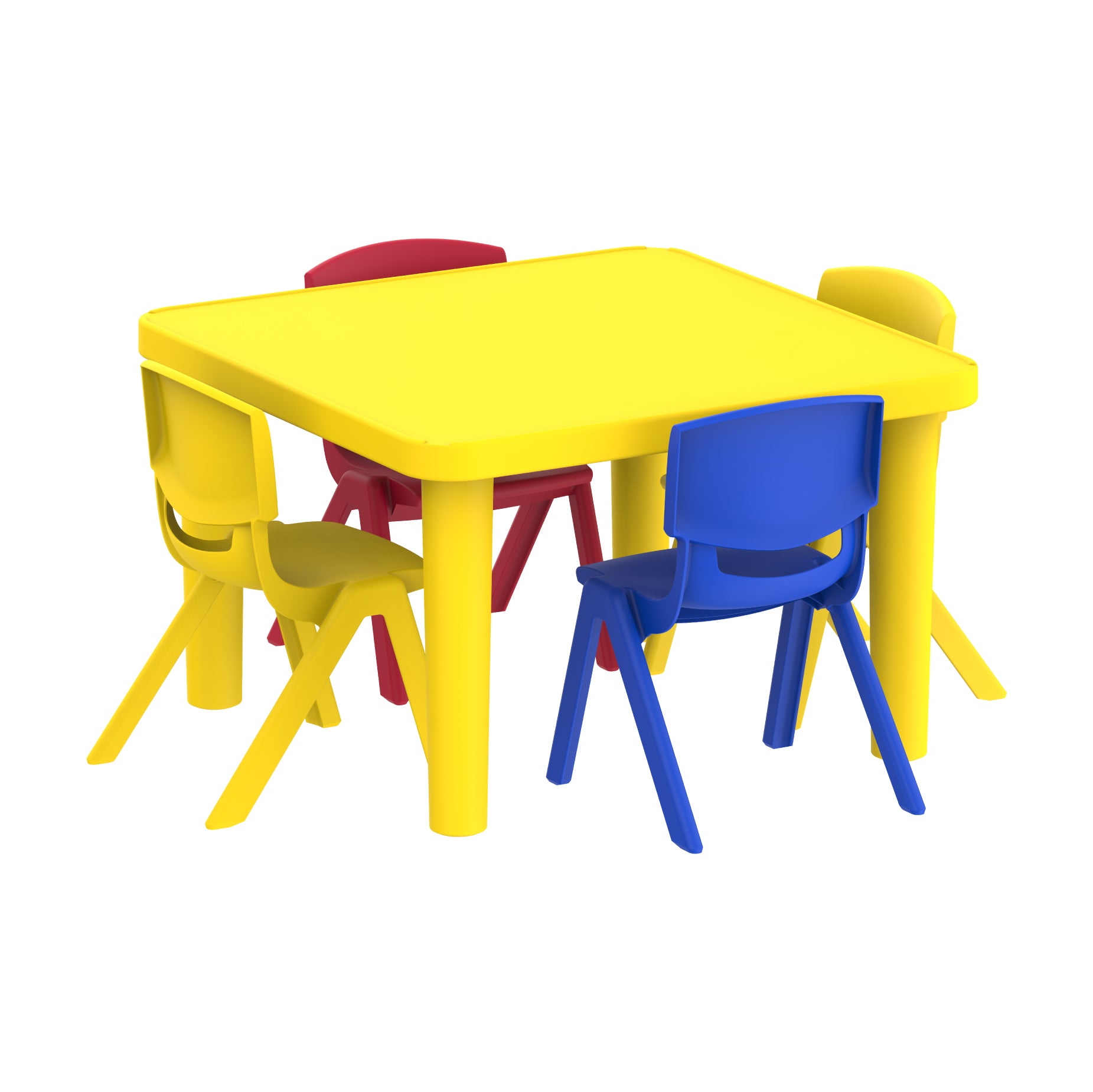 Kindergarten Table Square & 4 Chairs