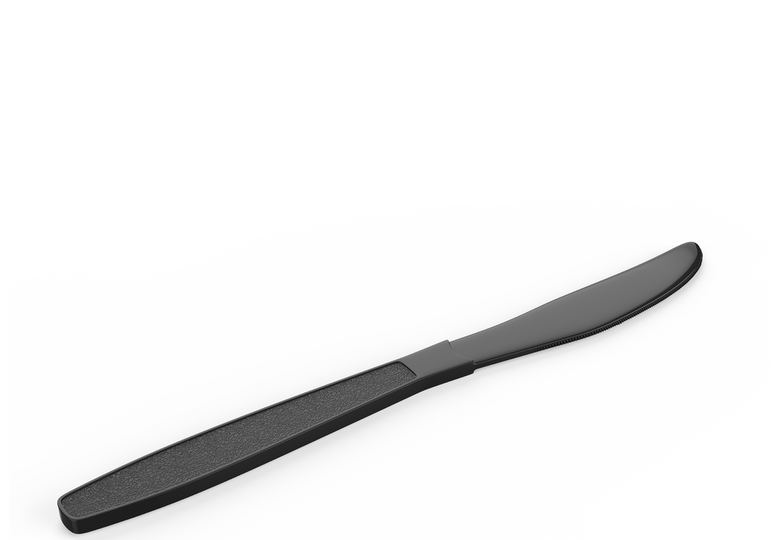 Black Plastic Knife Pack of 50