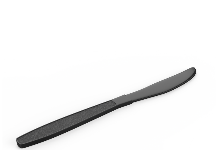 Black Plastic Knife Pack of 50