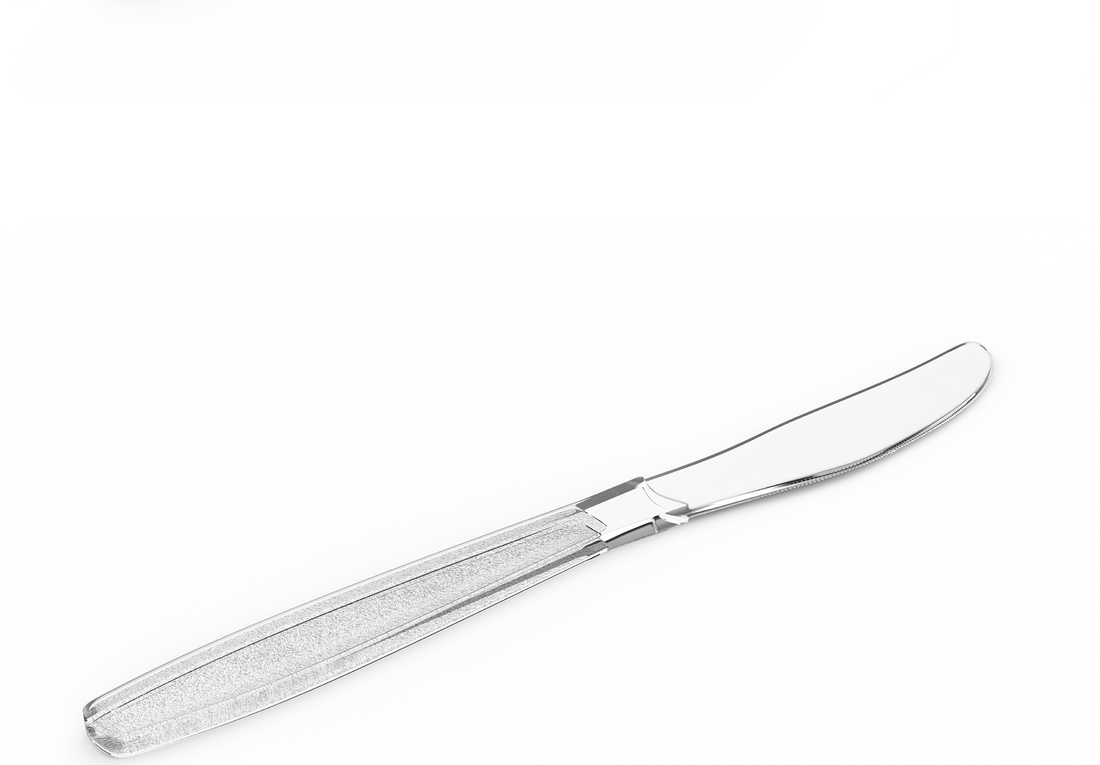 Clear Transparent Plastic Knife Pack of 50
