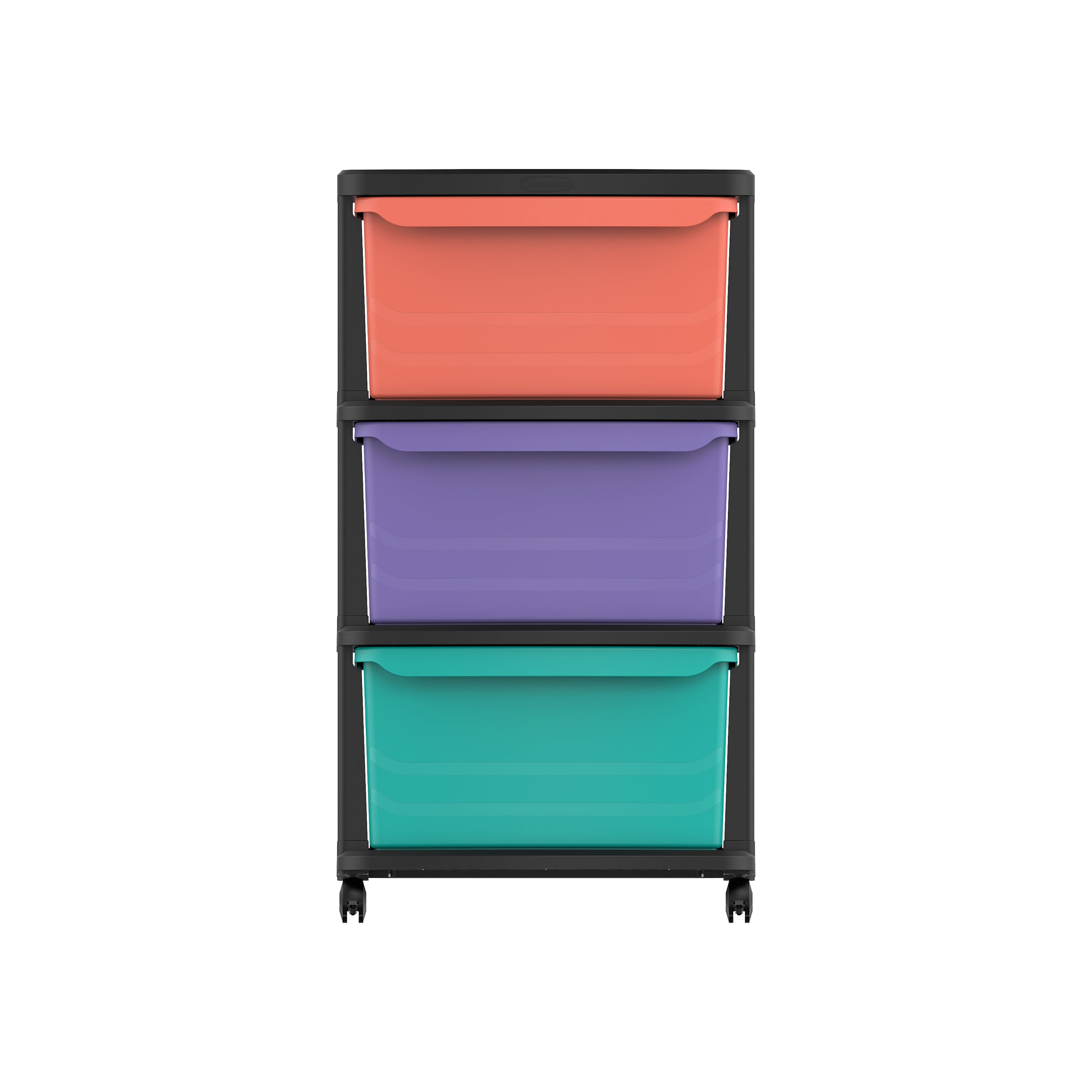 3 Tiers Multipurpose Storage Cabinet with Wheels