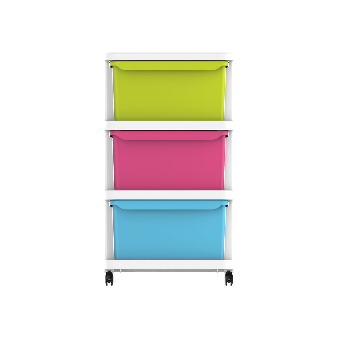 3 Tiers Multipurpose Storage Cabinet with Wheels