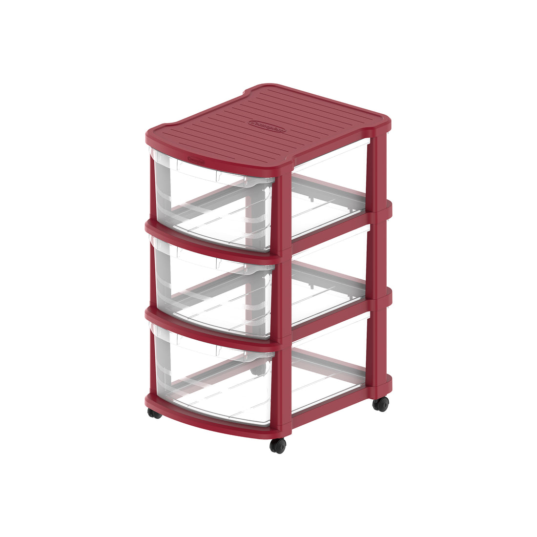 3 Tiers Multipurpose Storage Cabinet with Wheels