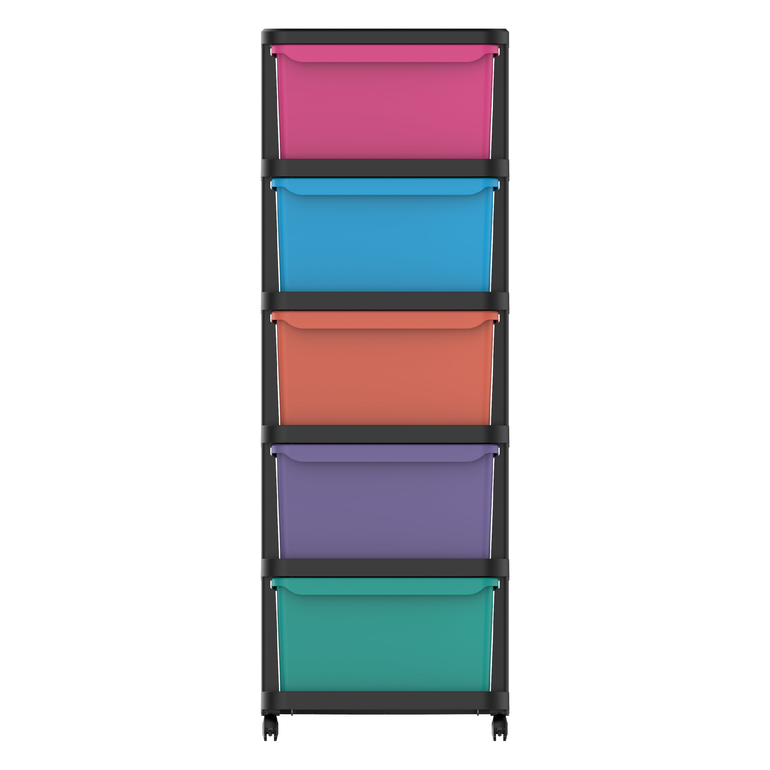 5 Tiers Multipurpose Storage Cabinet with Wheels