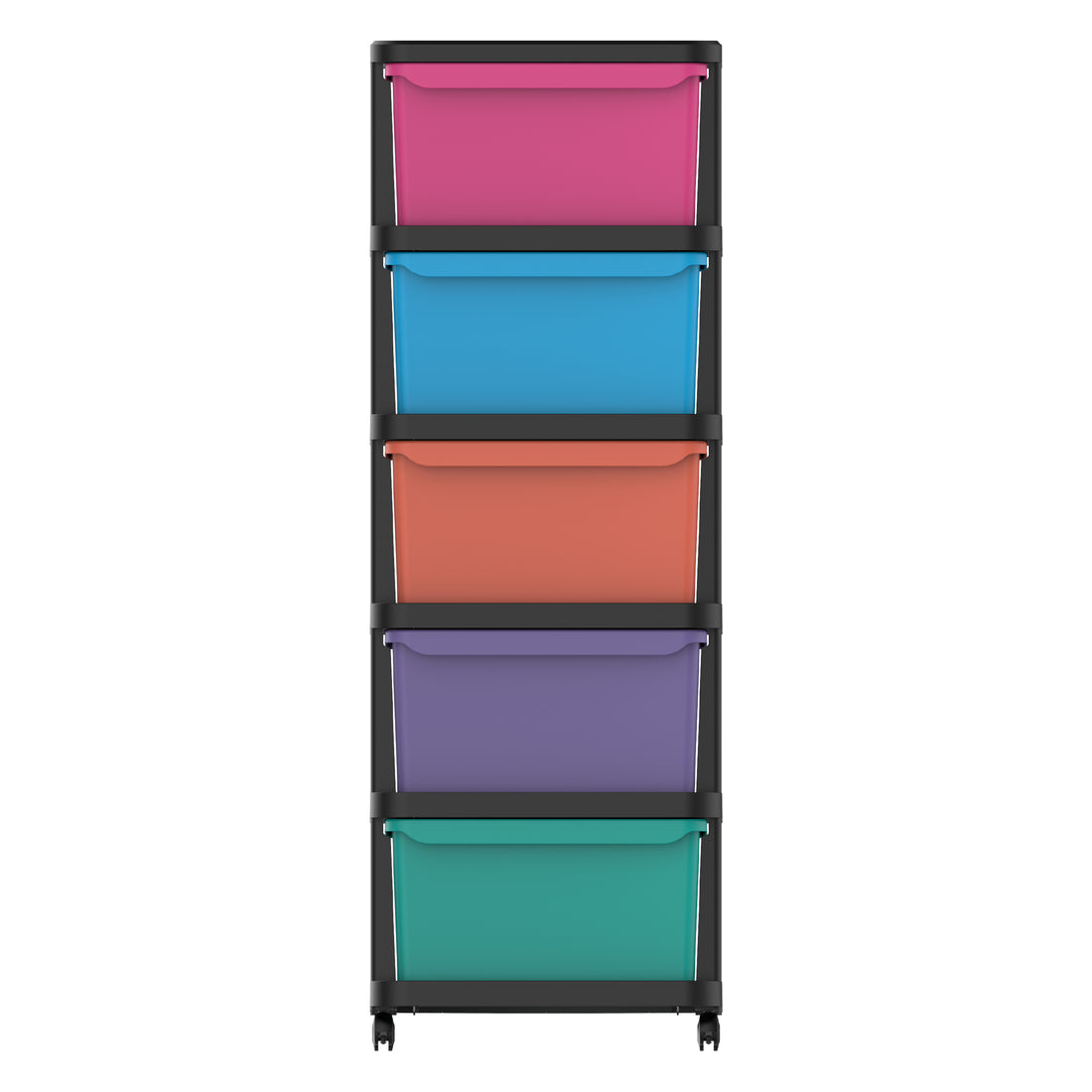 5 Tiers Multipurpose Storage Cabinet with Wheels