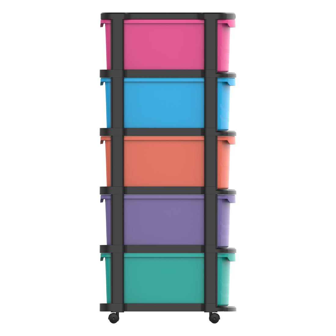 5 Tiers Multipurpose Storage Cabinet with Wheels