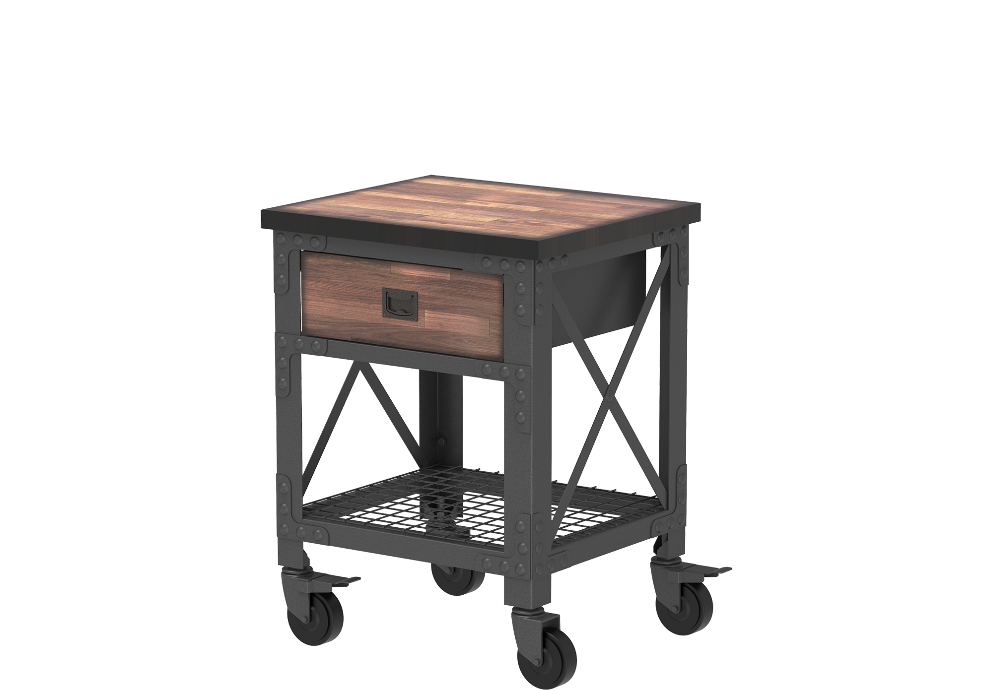 Workbench with Wheels & Steel Frame