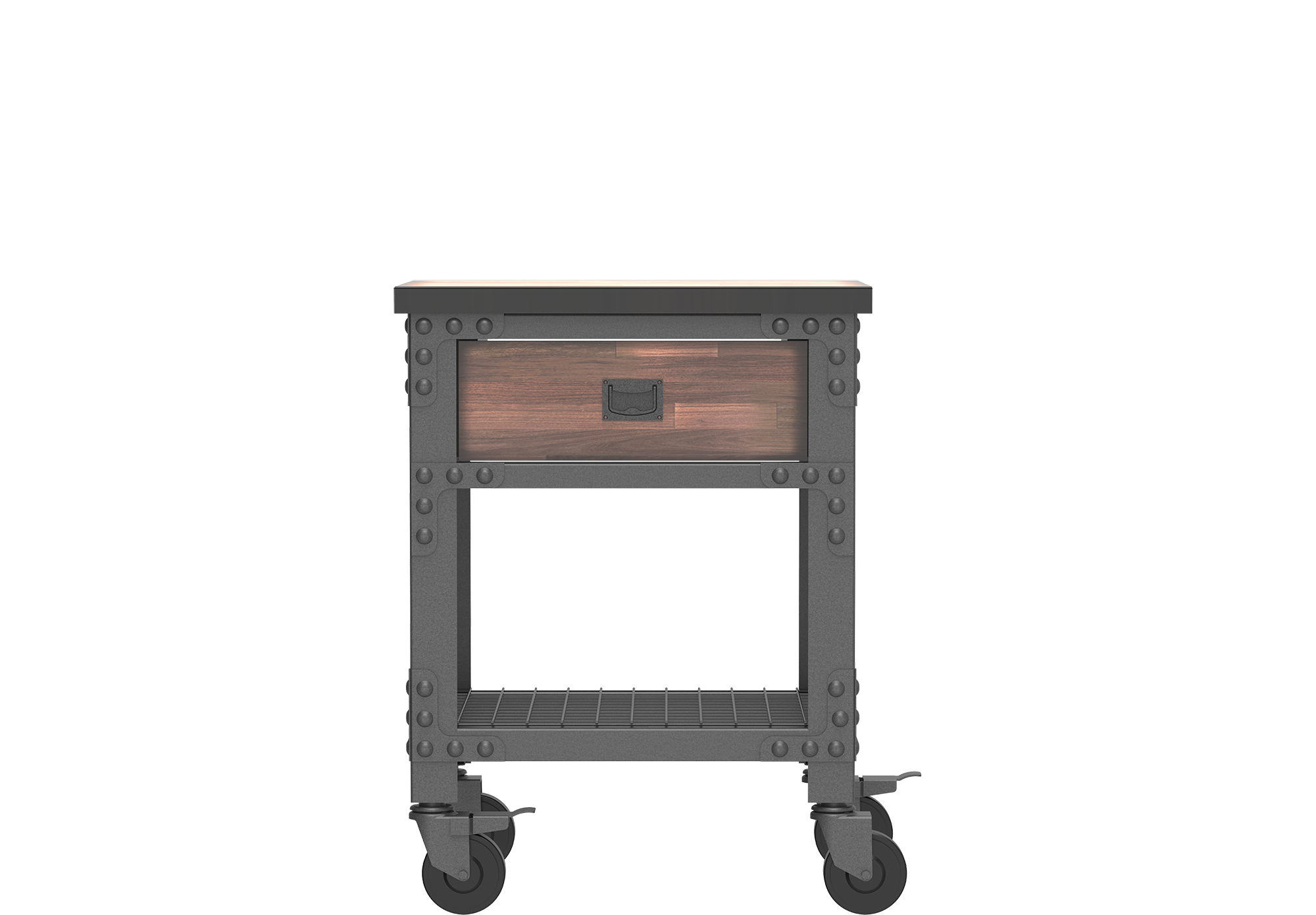 Workbench with Wheels & Steel Frame