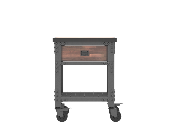 Workbench with Wheels & Steel Frame