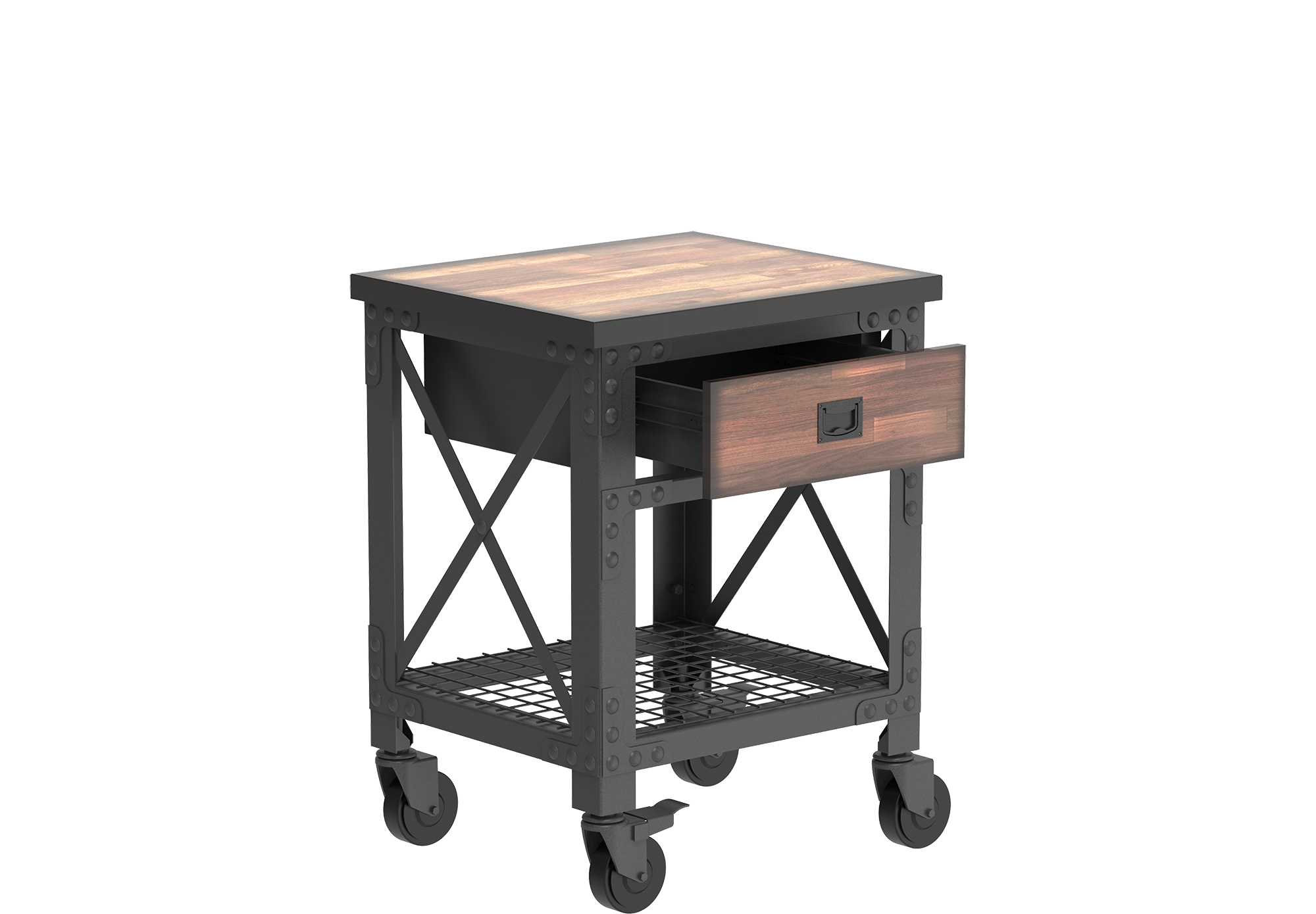 Workbench with Wheels & Steel Frame
