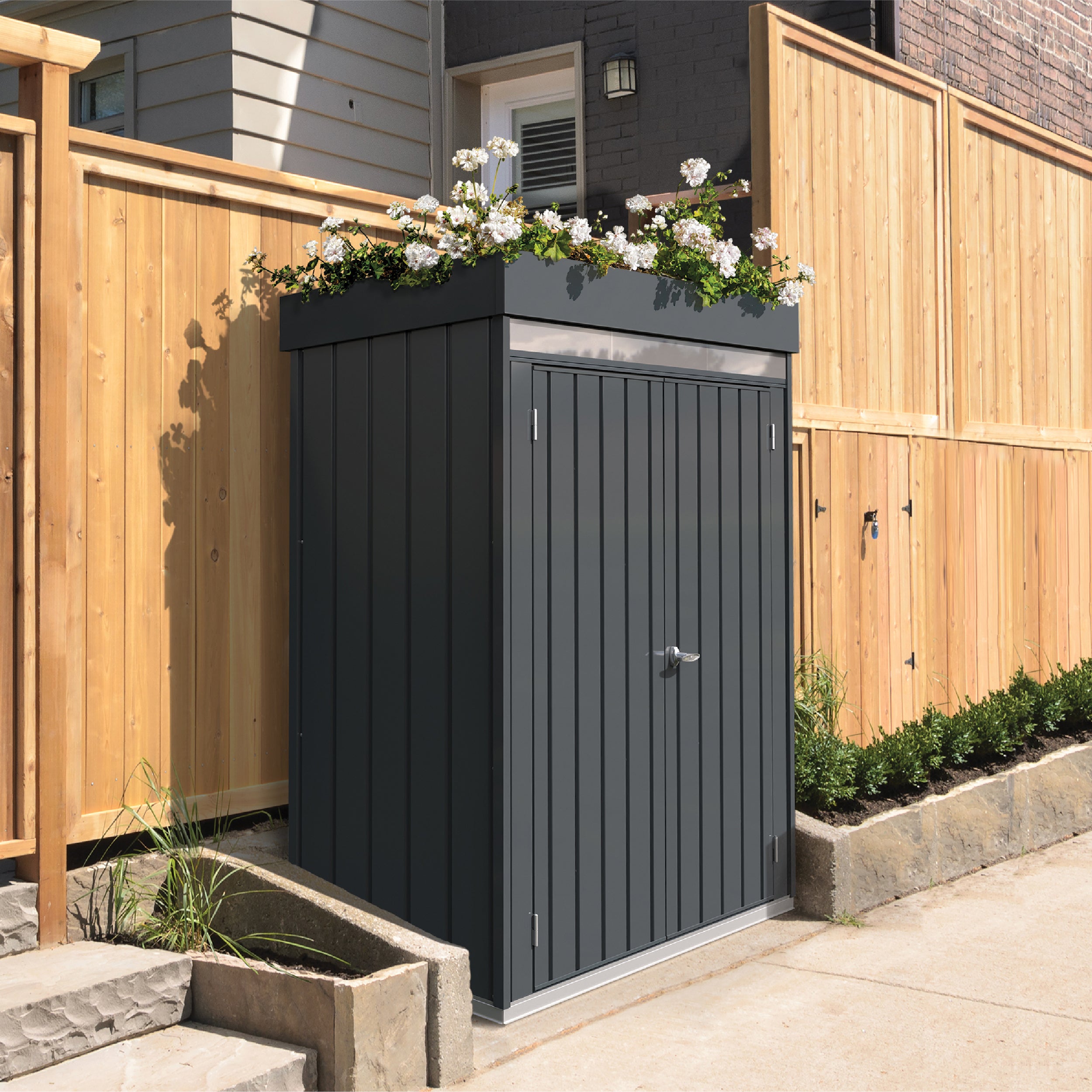 Palladium Steel High Store Lockers with Roof Garden Double Door Cabinets