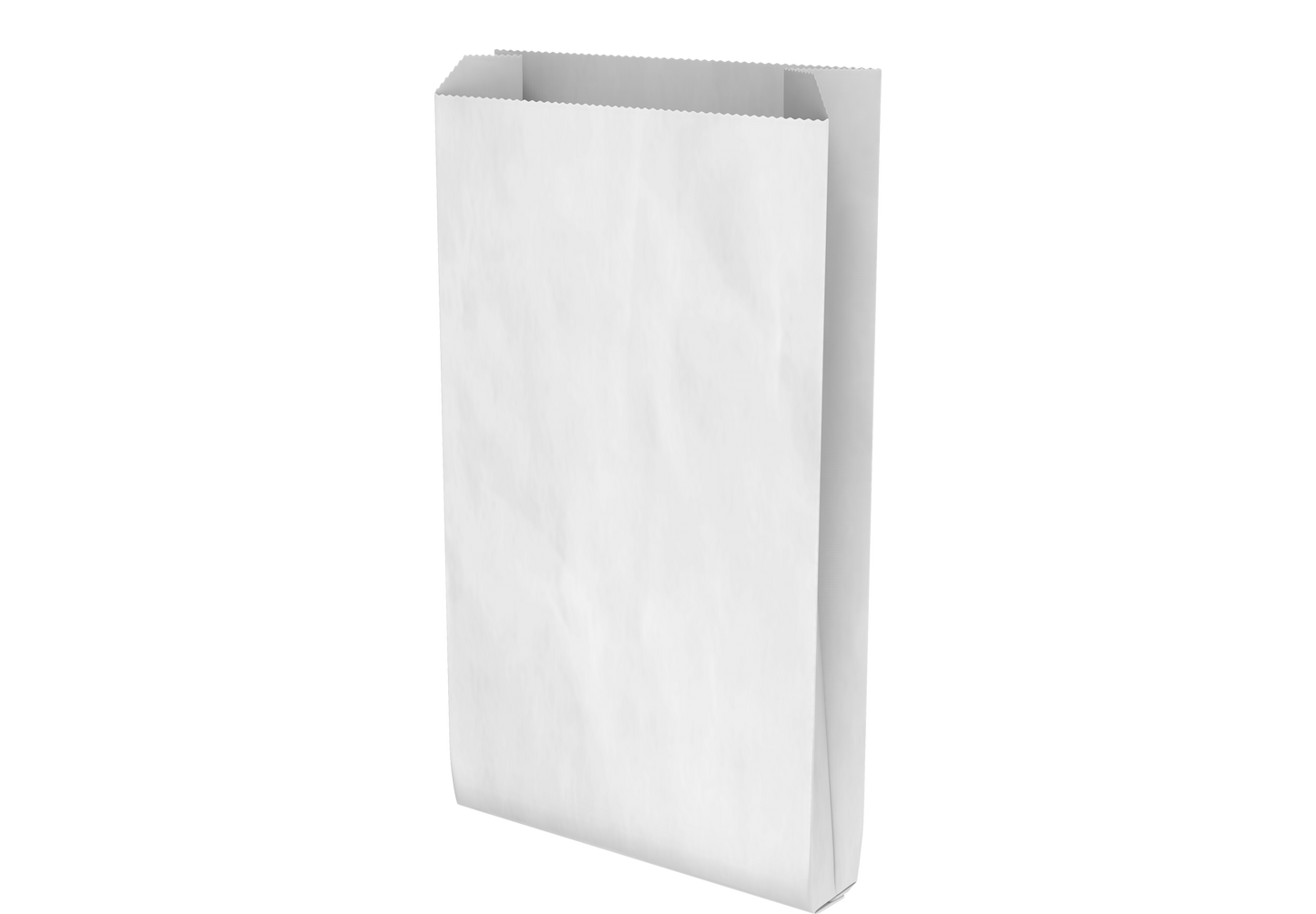 Grocery Paper Bags Plain White Flat Bottom 30 x 54 x 7 cm - 330 Pcs.