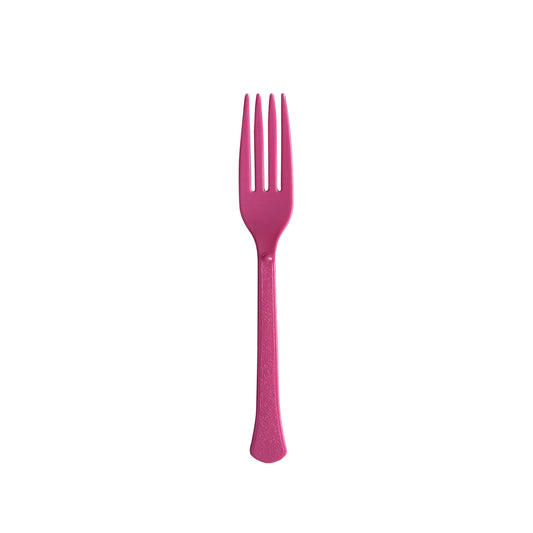 Princess Pink Plastic Forks Pack of 20