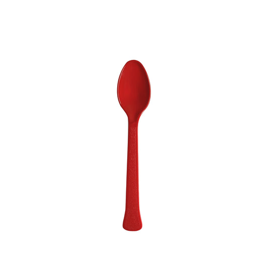 Red Plastic Tablespoons Pack of 20