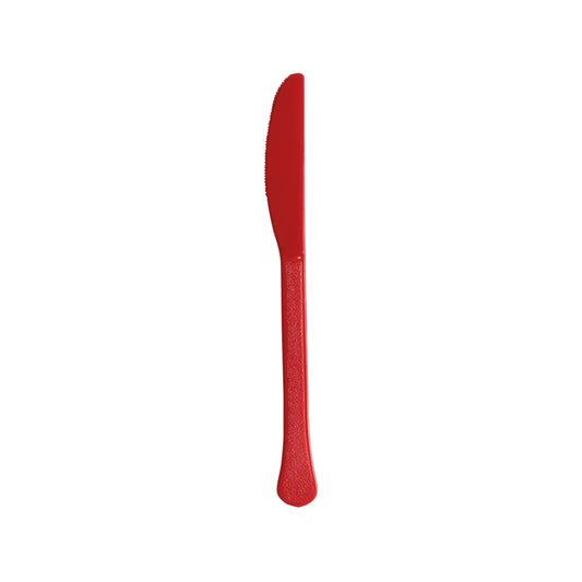 Red Plastic Knives Pack of 20