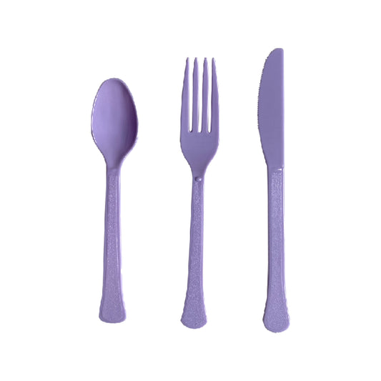 Frozen Purple Assorted Cutlery Pack of 24