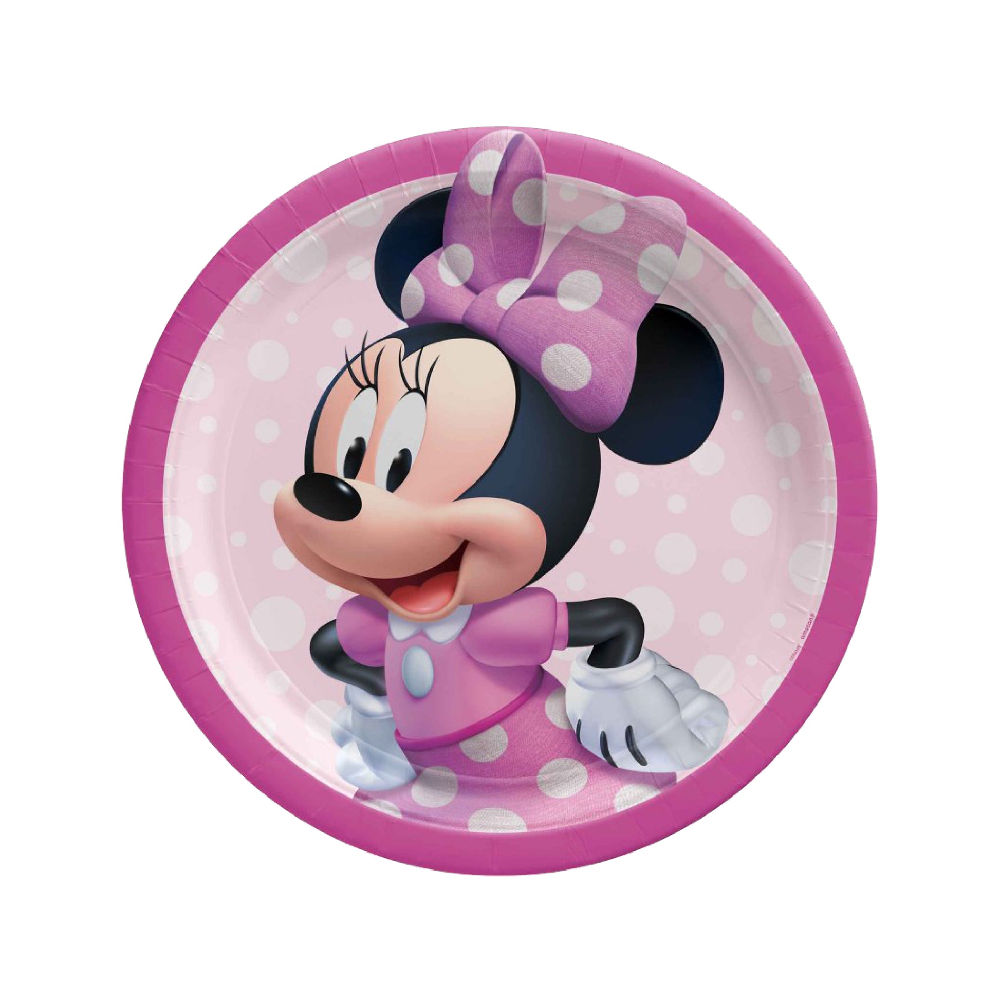 22 cm Minnie Mouse Round Paper Plates Pack of 8