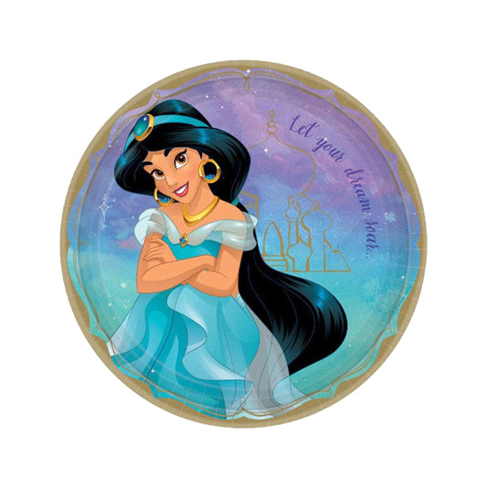 Princess Jasmine Round Paper Plates