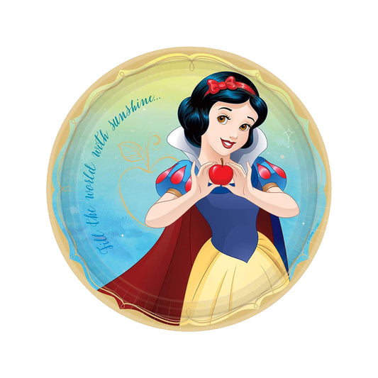 Princess Snow White Round Paper Plates