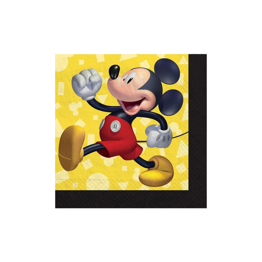 Mickey Mouse 33 cm Beverage Napkins Pack of 16