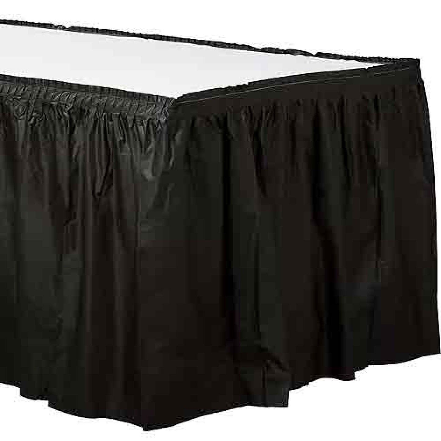 Rectangular Table Skirt Jet Black Pack of 1
