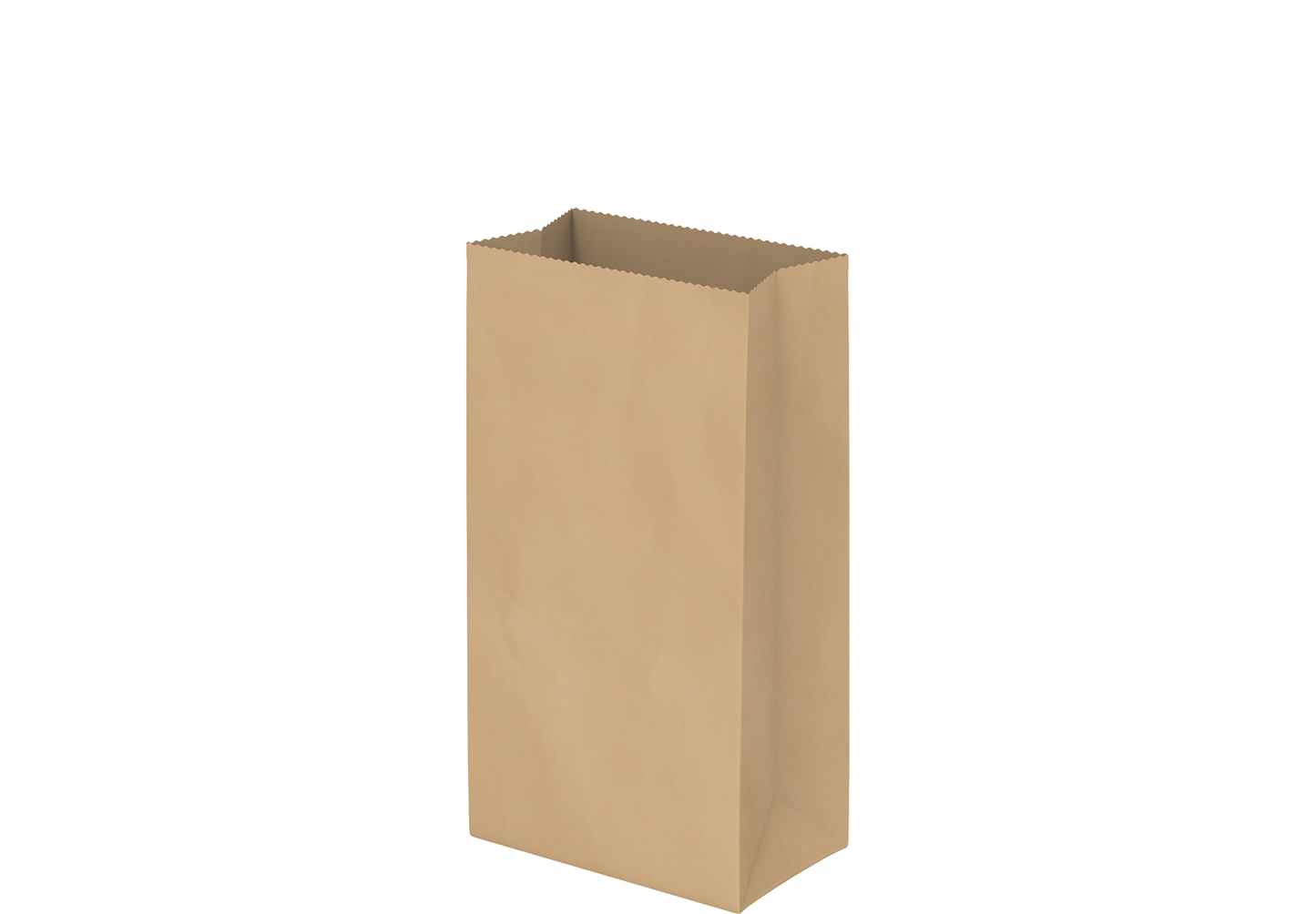 Grocery Paper Bags Plain Brown Square Bottom 15 x 28 x 9 cm - 500 Pcs.