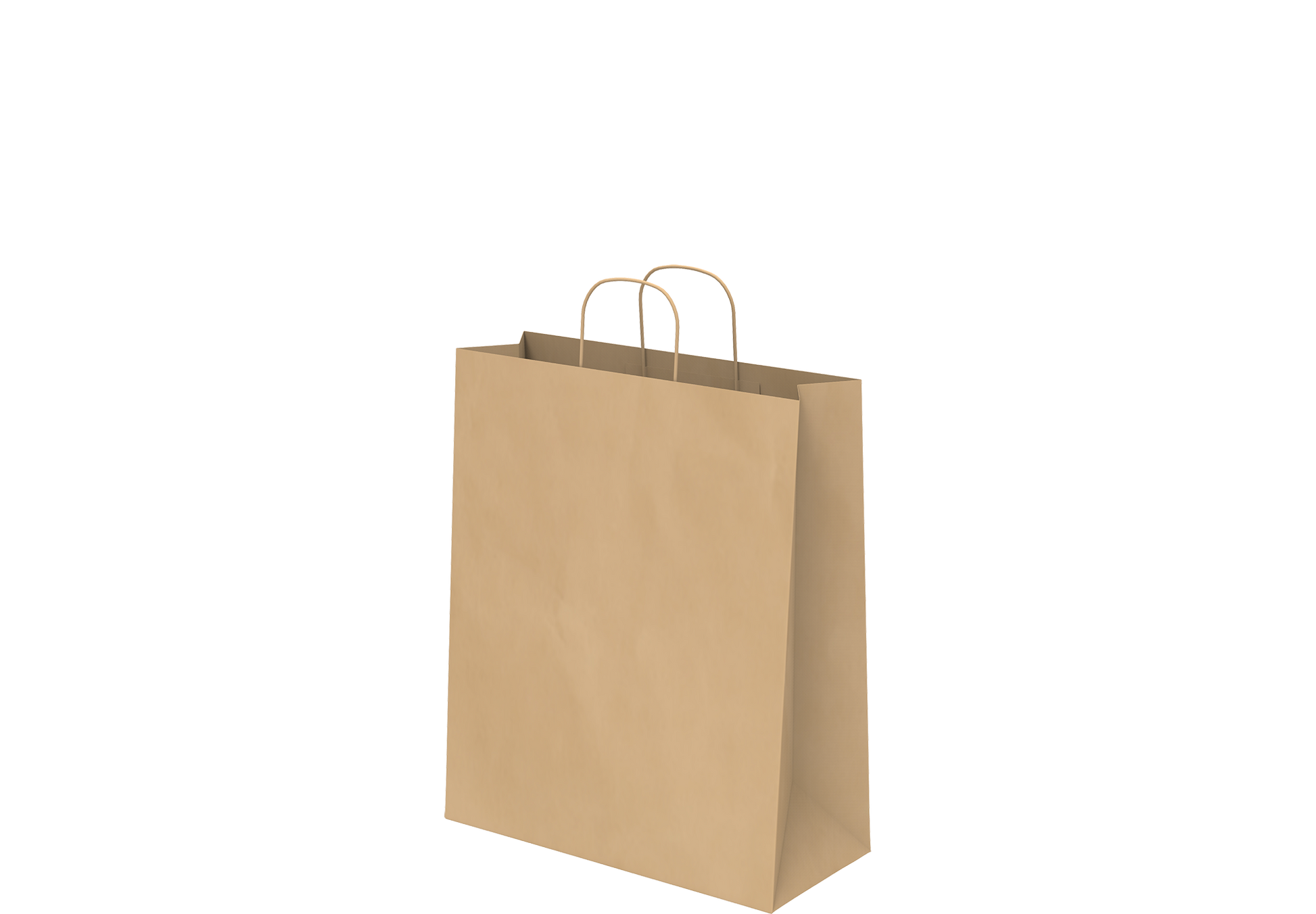 Shopping Paper Bags Plain Brown 27 x 32.5 x 12 cm - 25 Pcs.