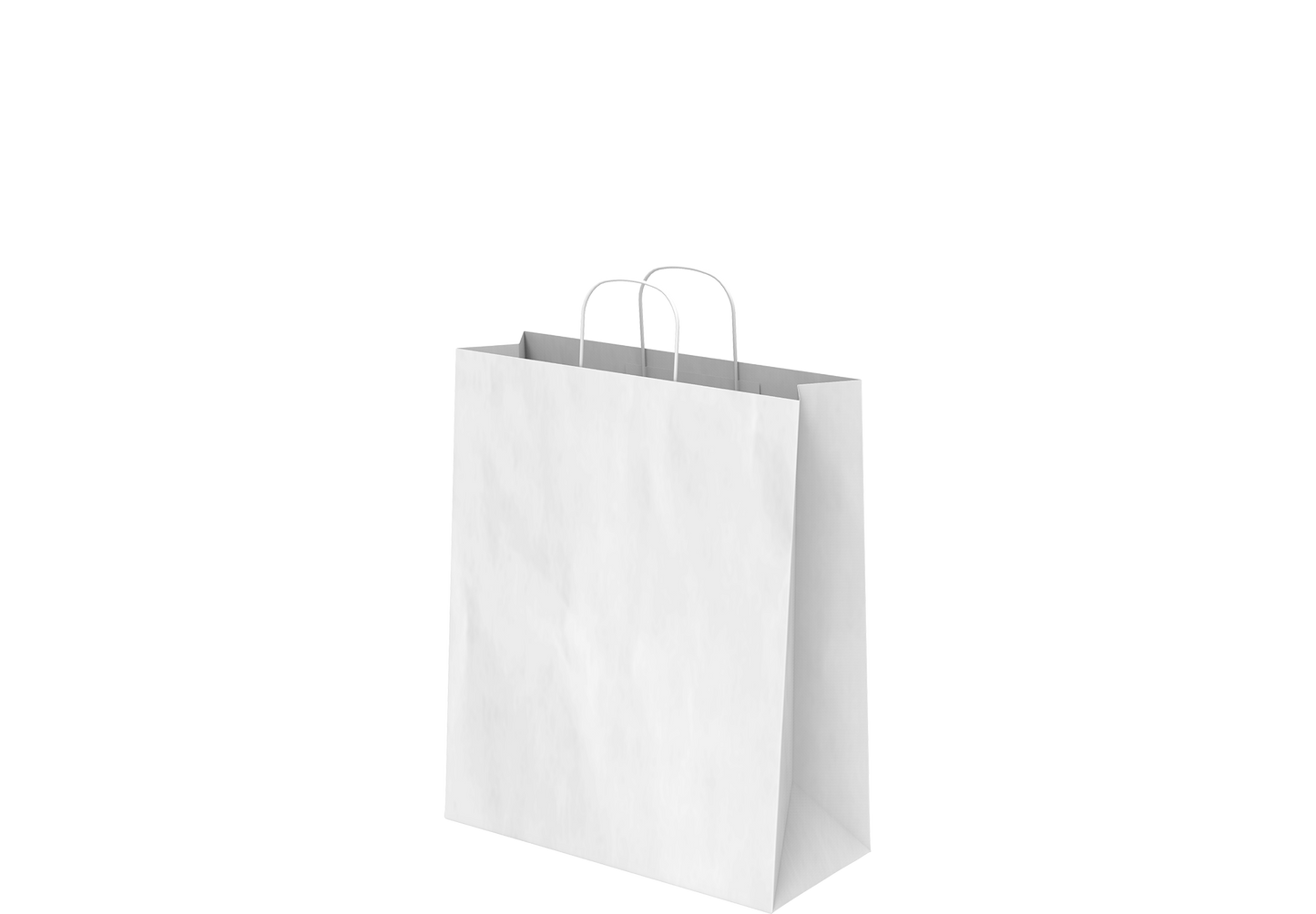 Shopping Paper Bags Plain White