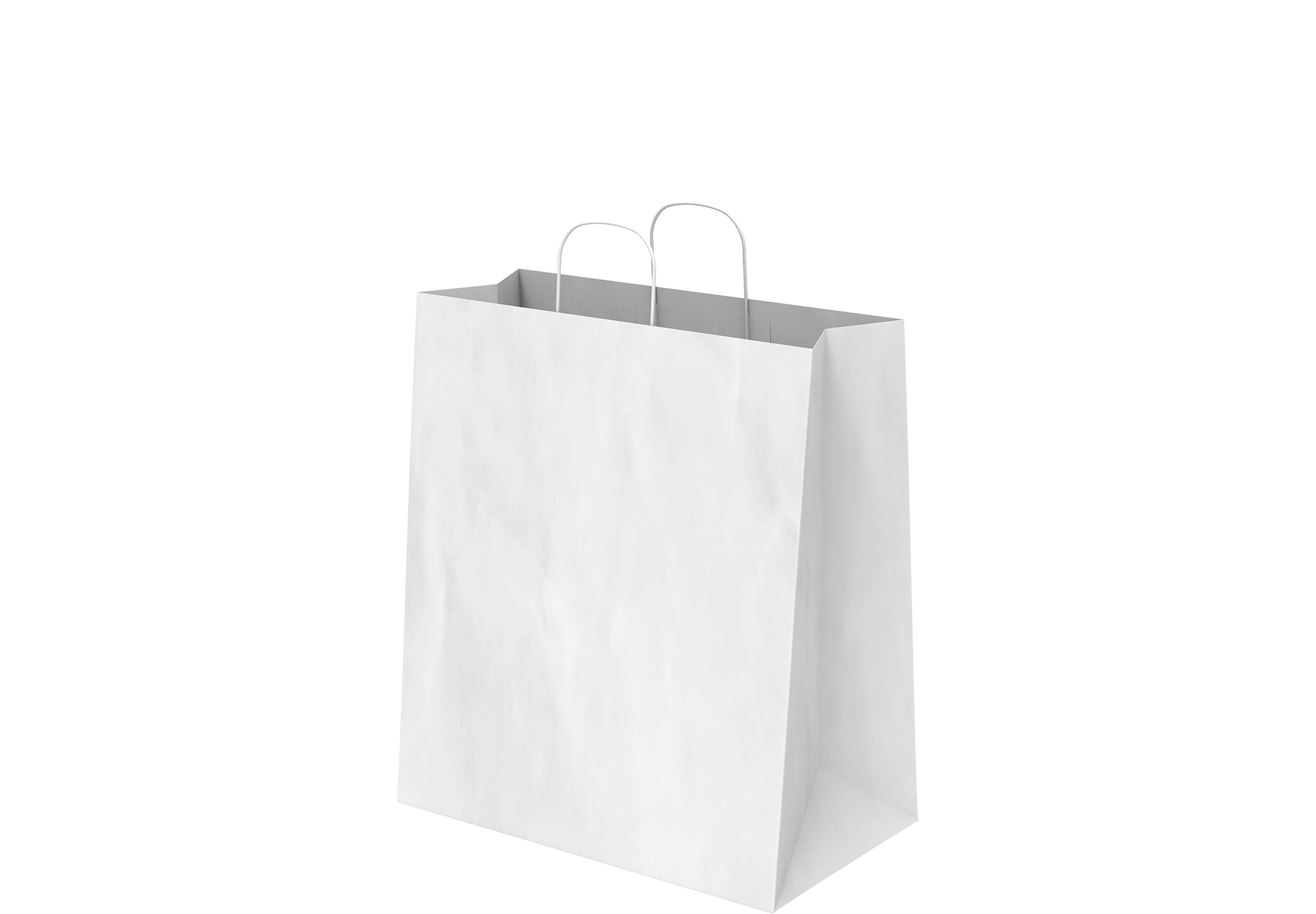 Shopping Takeaway Sos Twisted Handle Paper Bags Plain White 31 X 35 X 18 Cm Cosmoplast Uae 9994