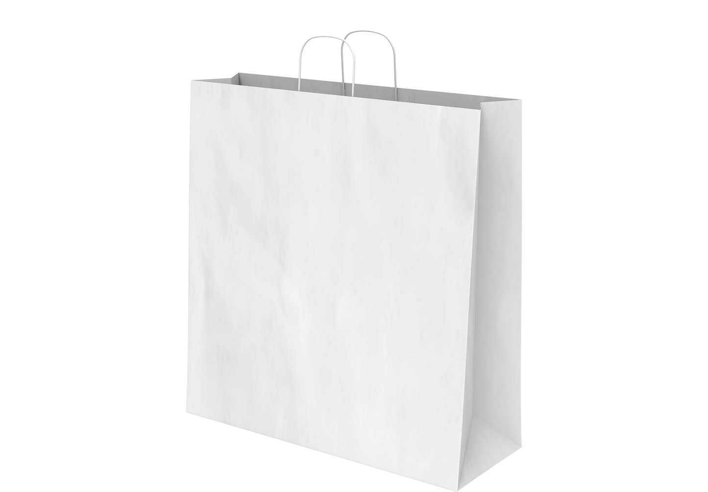 Shopping Paper Bags Plain White 42 x 44 x 16 cm - 25 Pcs.