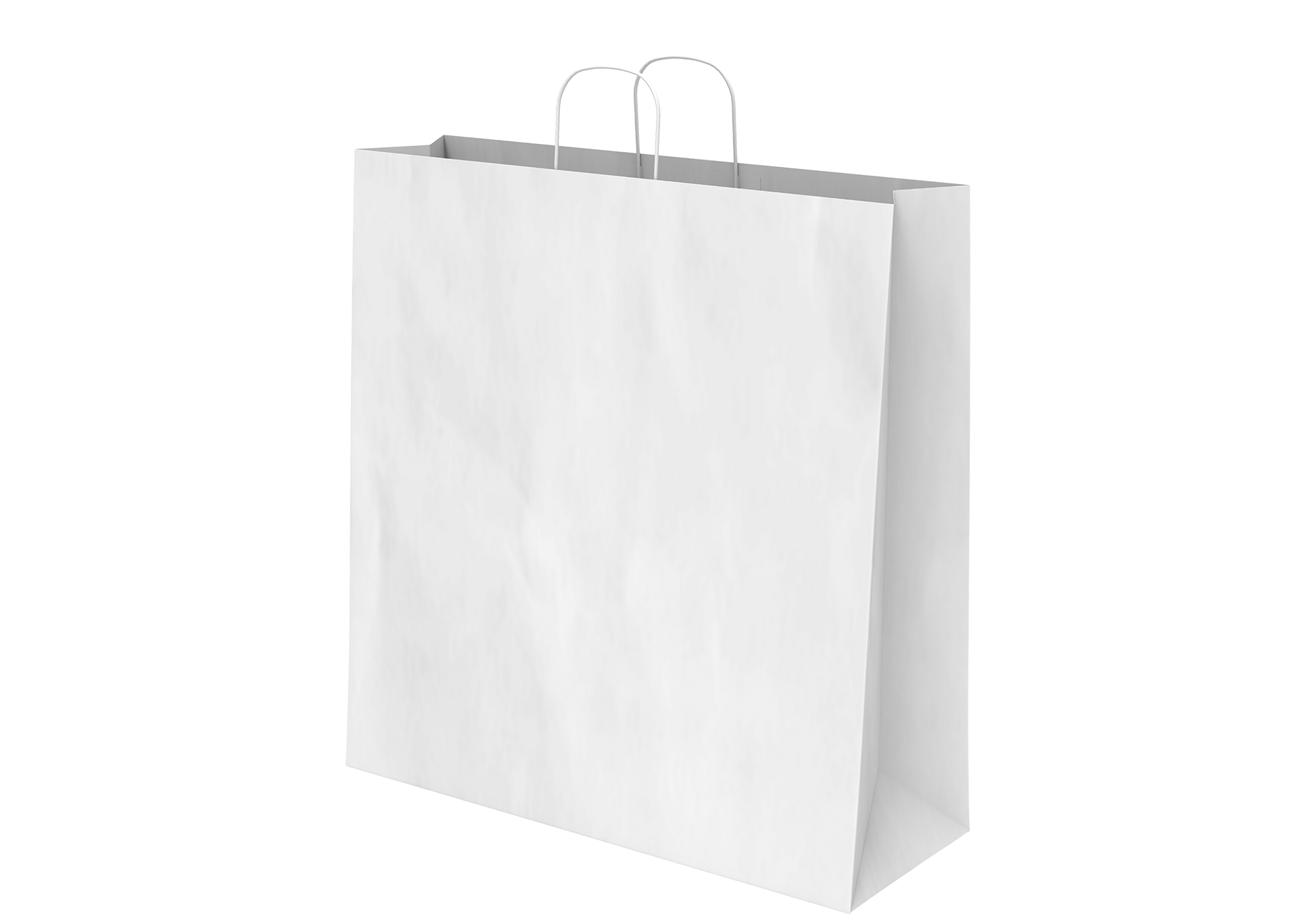 Shopping Takeaway SOS Twisted Handle Paper Bags Plain White 42 x