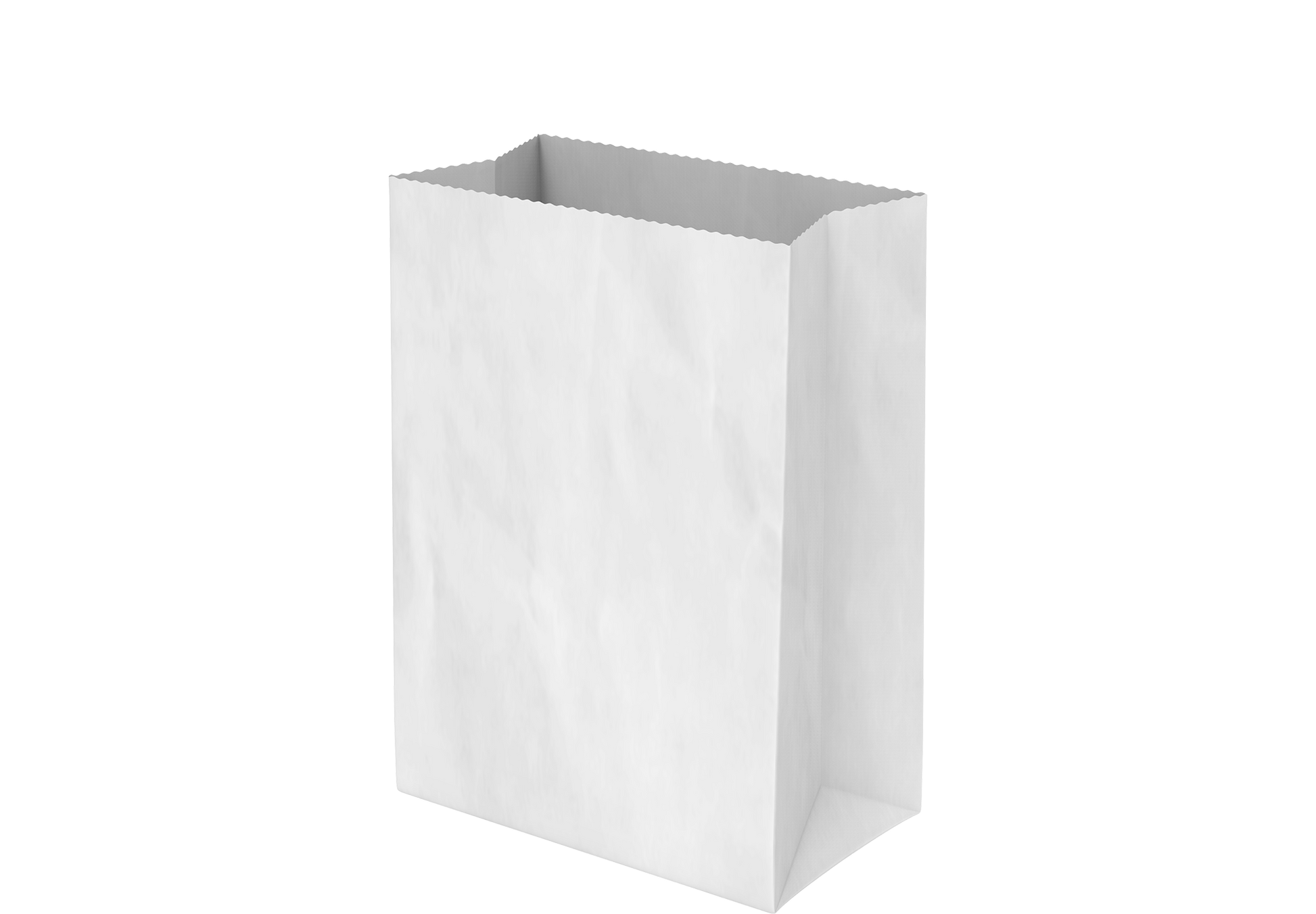 Grocery Paper Bags Plain White Square Bottom 23 x 33 x 14 cm - 300 Pcs.