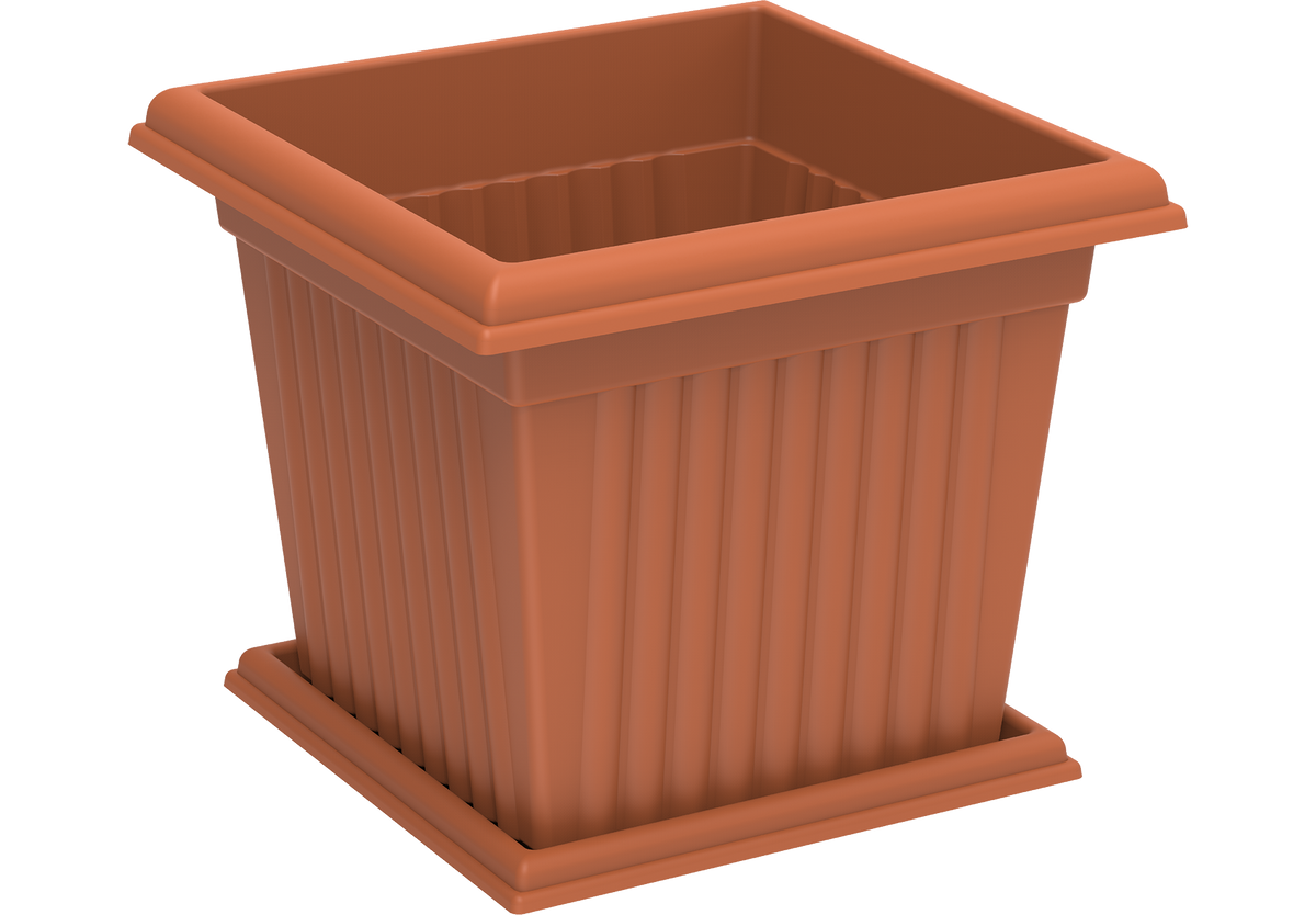45l plant pot Cosmoplast Plastic Square Planter with Tray 45L – Cosmoplast UAE