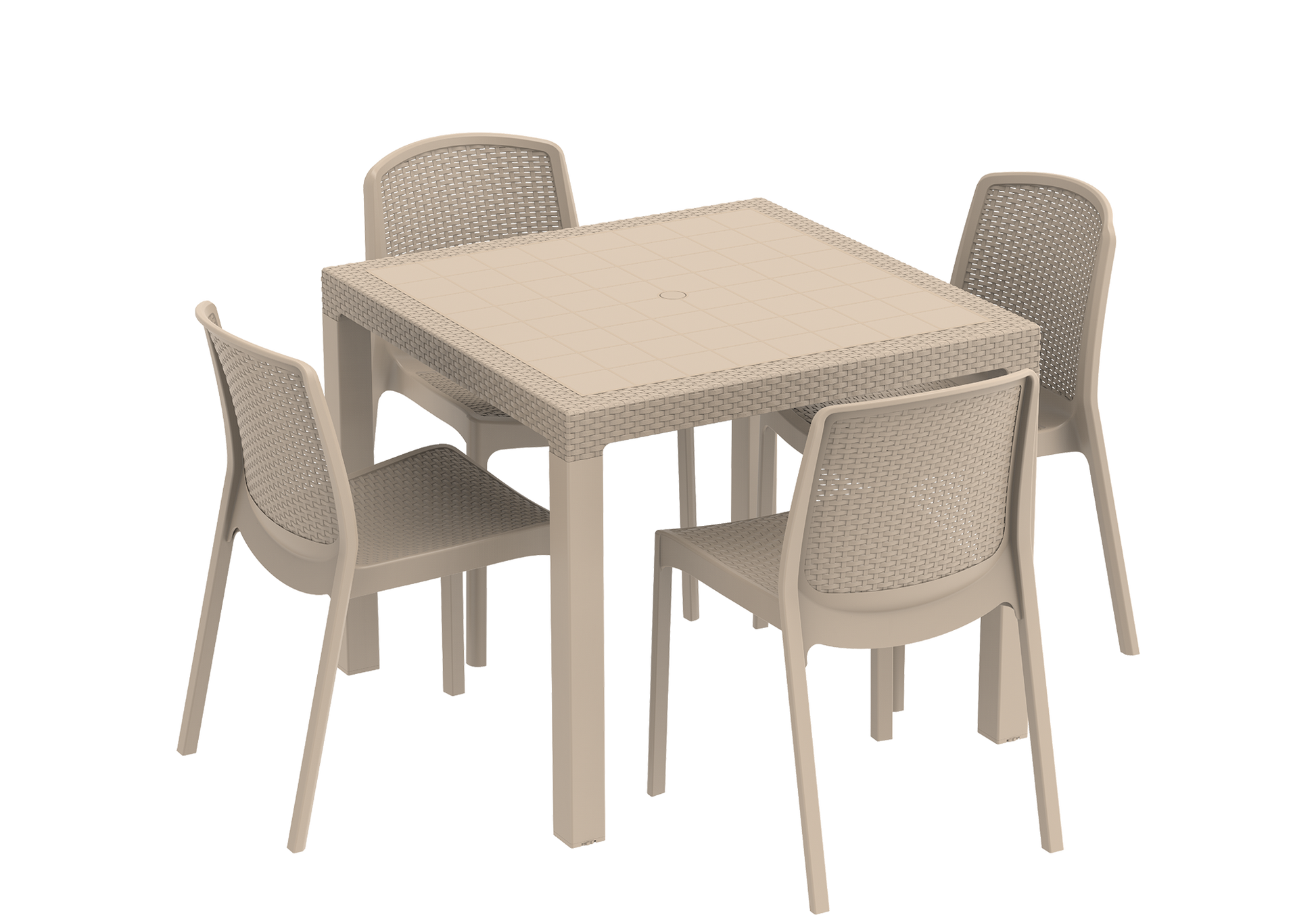 Cedarattan 4 seater Outdoor Dining Set of Table Chairs