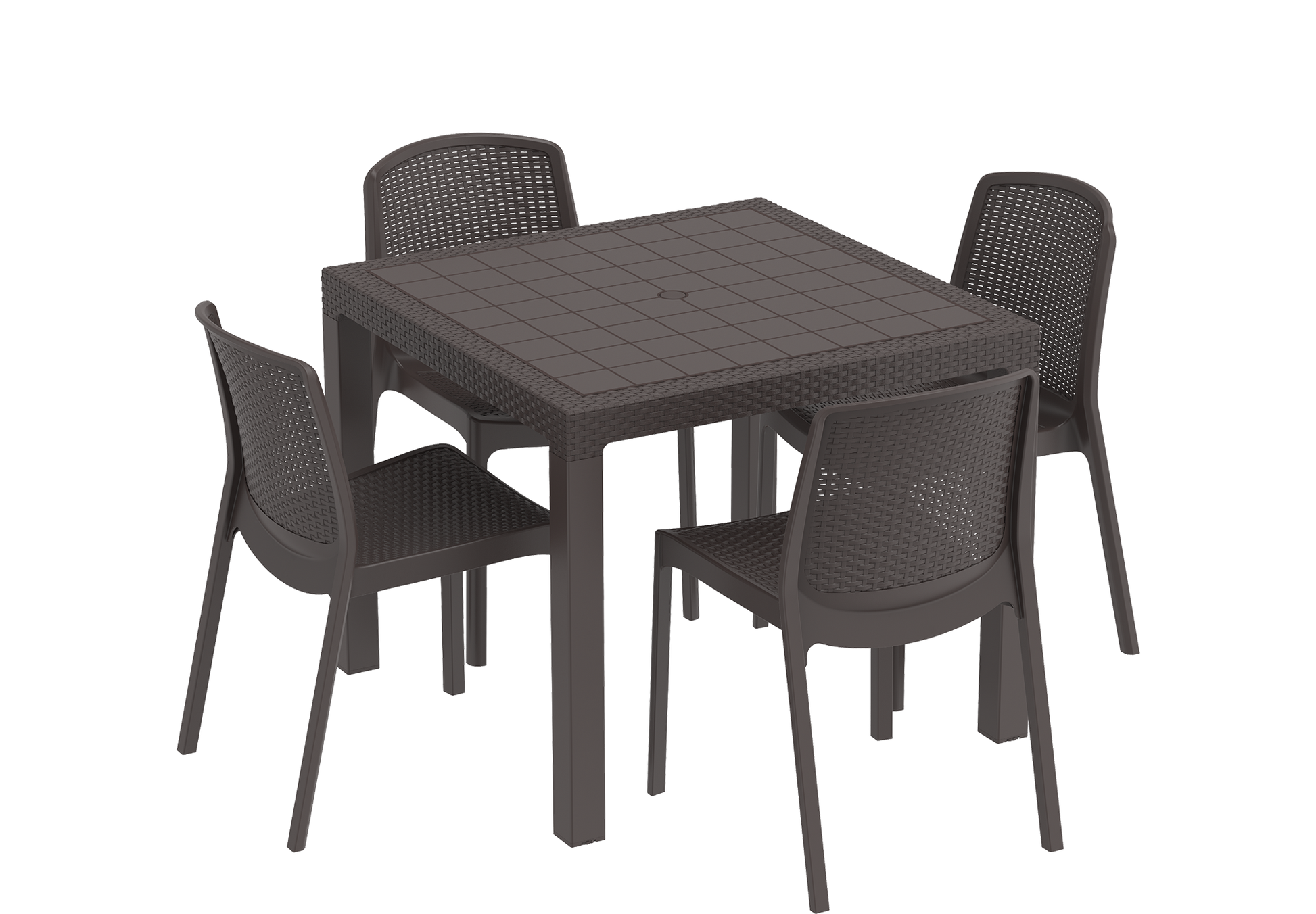 Cosmoplast Cedarattan Resin Rattan Dining Set 4 seater Cosmoplast UAE
