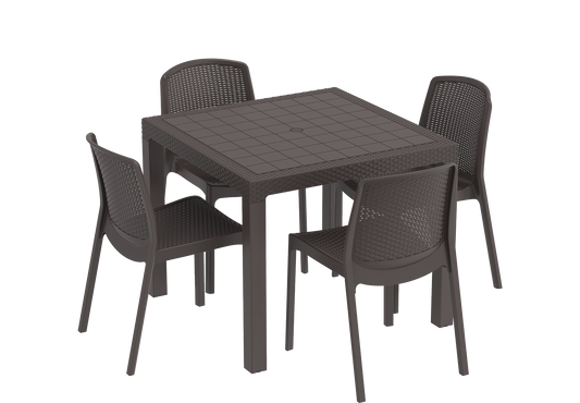 Plastic dining table set deals