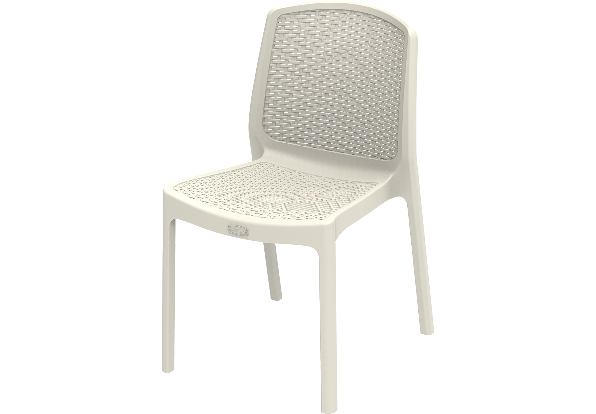 Cedarattan Plastic Garden Rattan Chair Warm Grey 