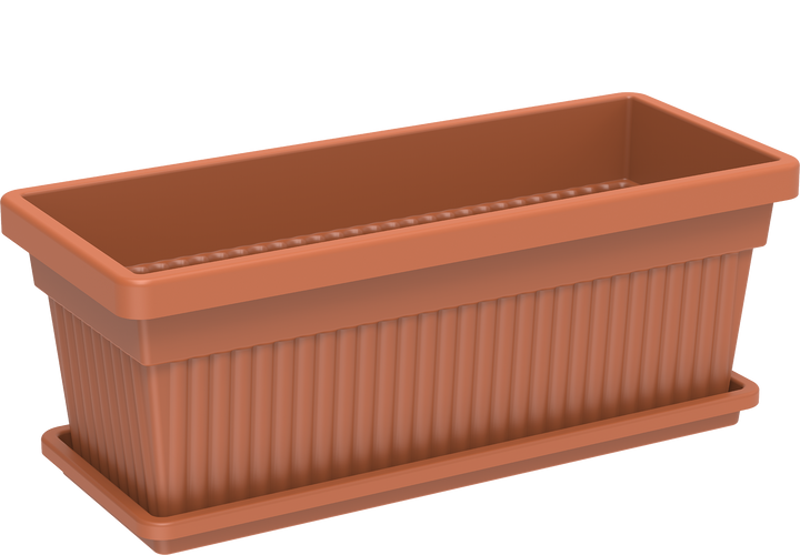 Cosmoplast UAE 30" Rectangular Planter with Tray