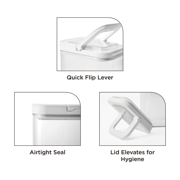 Lock2Go Rectangle Fliplock Canisters 4 Pcs. Set