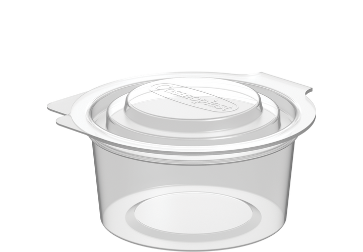 80 ml Pack of 40 Clear Sauce Cups with Hinged Lids