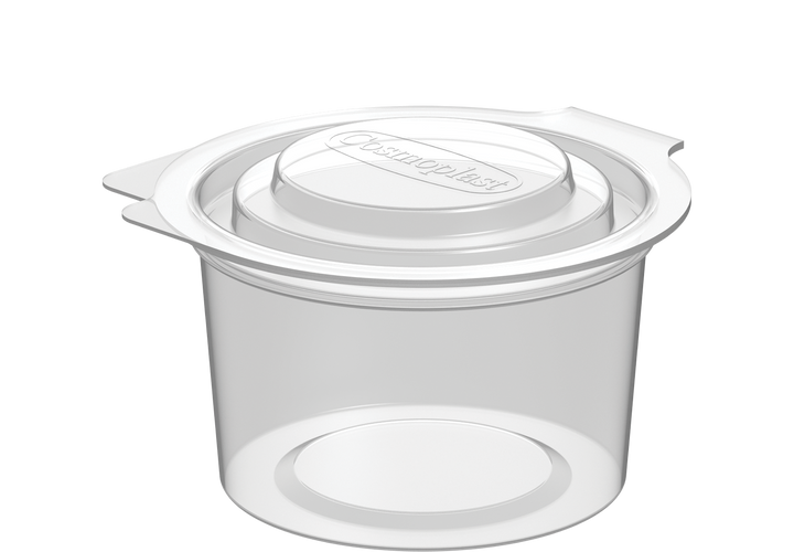 100 ml Pack of 40 Clear Sauce Cups with Hinged Lids