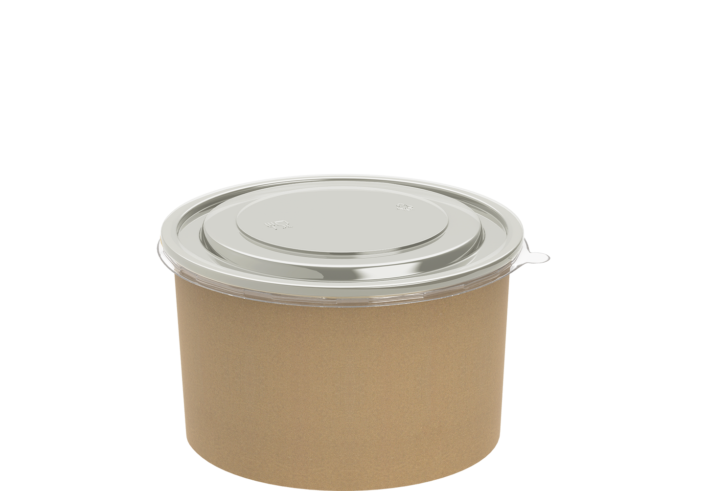 1000 ml Pack of 25 Brown Kraft Salad Containers with Lids
