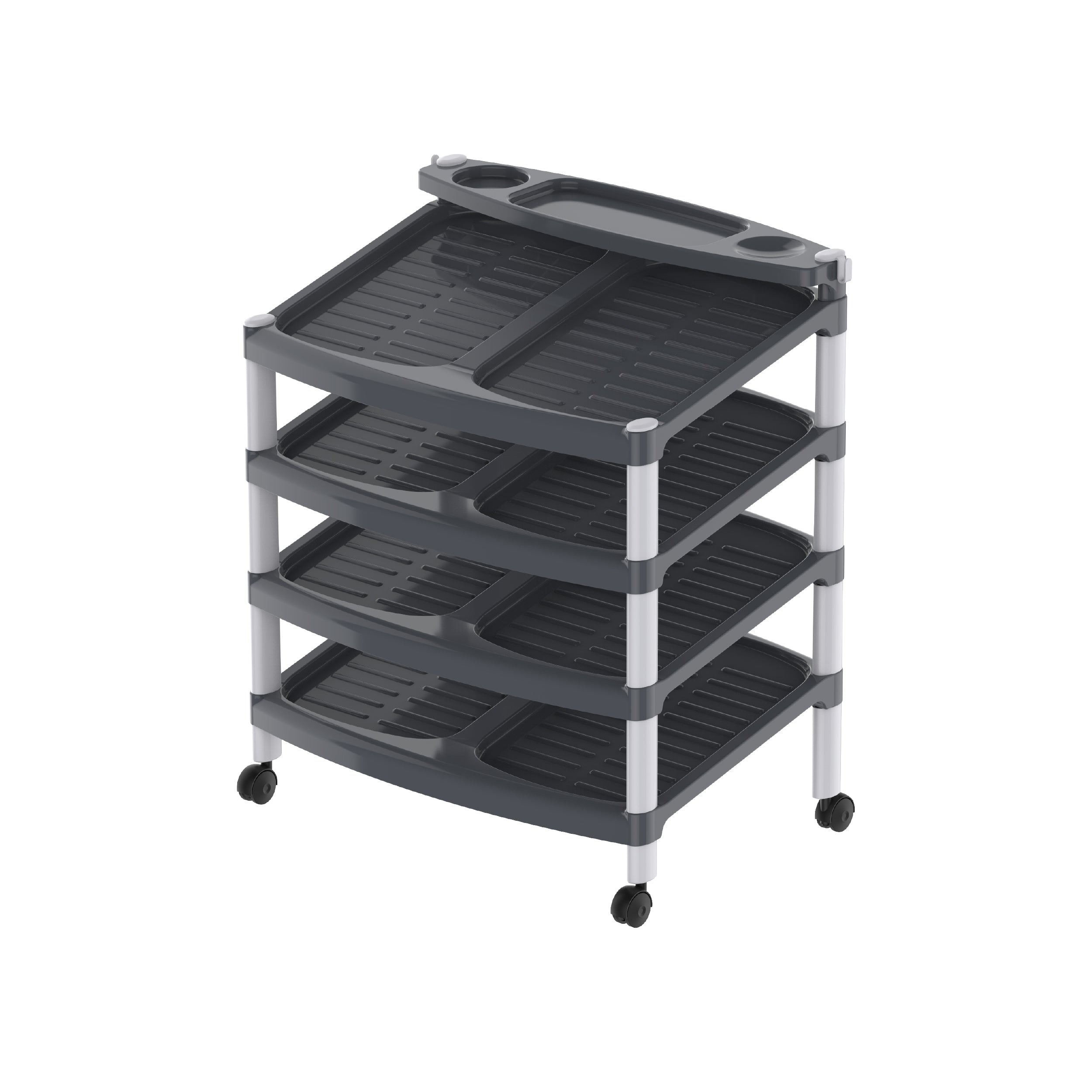 Cosmoplast 4 Tiers Shoe Storage Rack Organizer with Wheels – Cosmoplast UAE