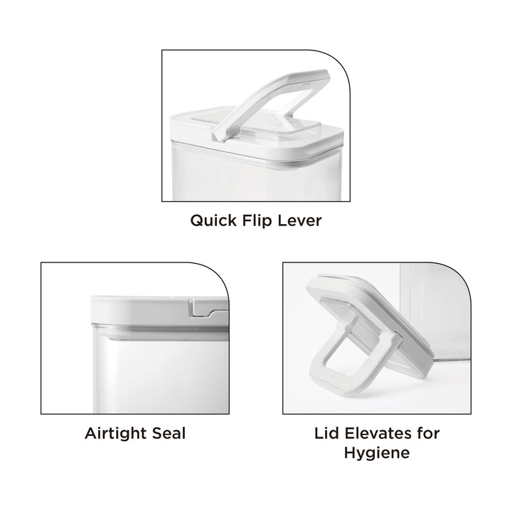 Lock2Go Round Fliplock Canisters 5 Pcs. Set