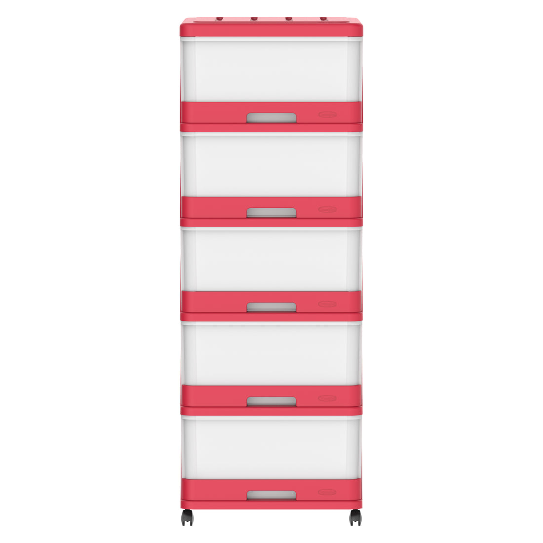 5 Tiers Storage Cabinet with Drawers & Wheels