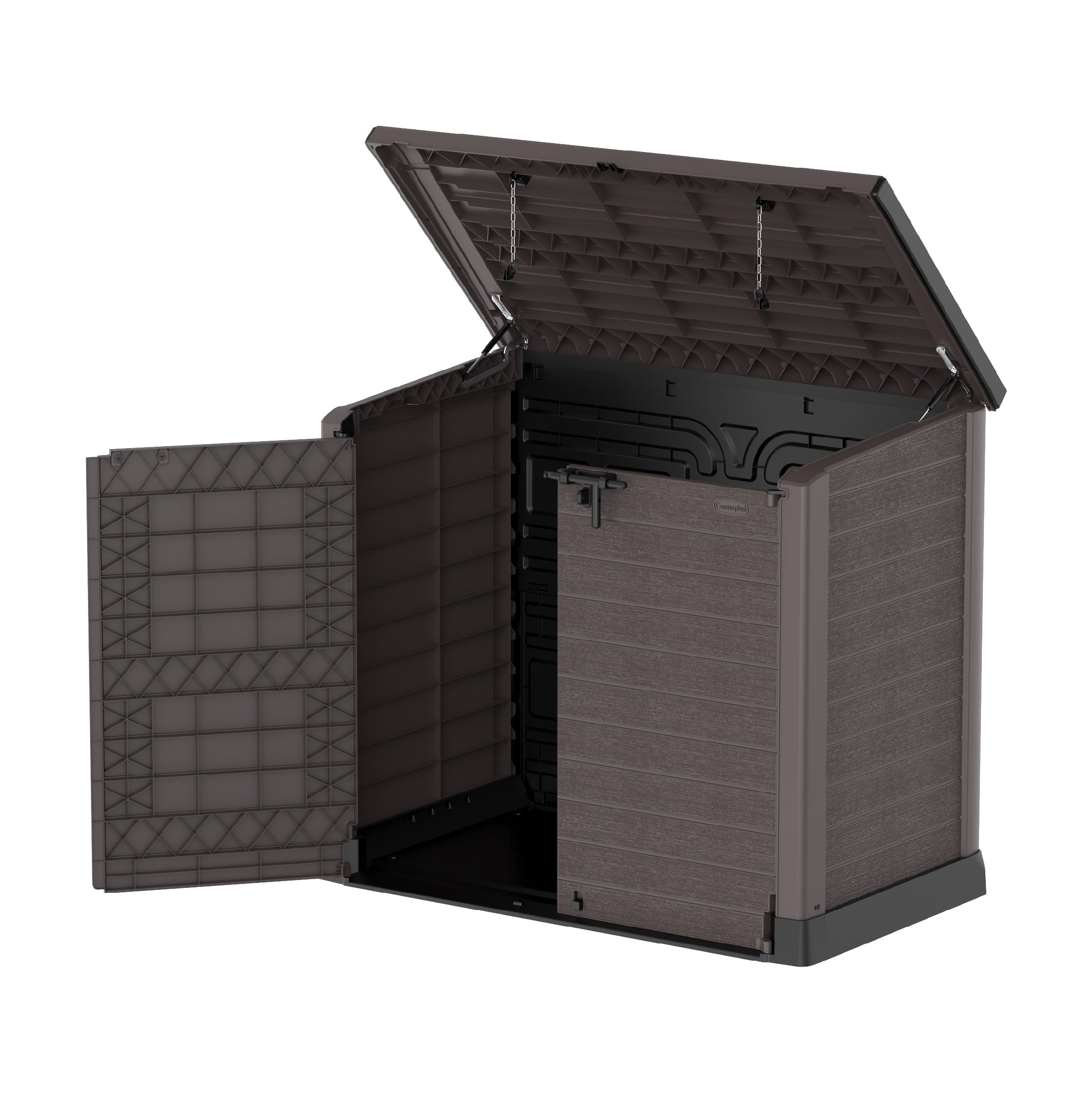 1200L Small Storage Shed with Flat Lid Waste Bin Storage