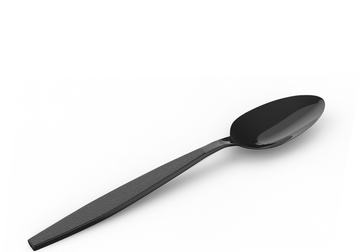 Black Plastic Tablespoons 40 Packs x 50 Pcs