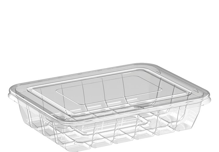 1000 ml Carton of 360 Clear UT175 Containers with Flat Lids
